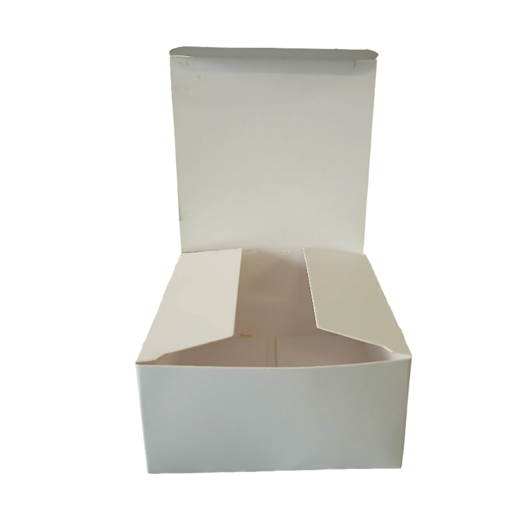 Scatolina Prodotto in Cartone Kraft Bianco 10x10x5 cm